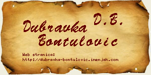 Dubravka Bontulović vizit kartica